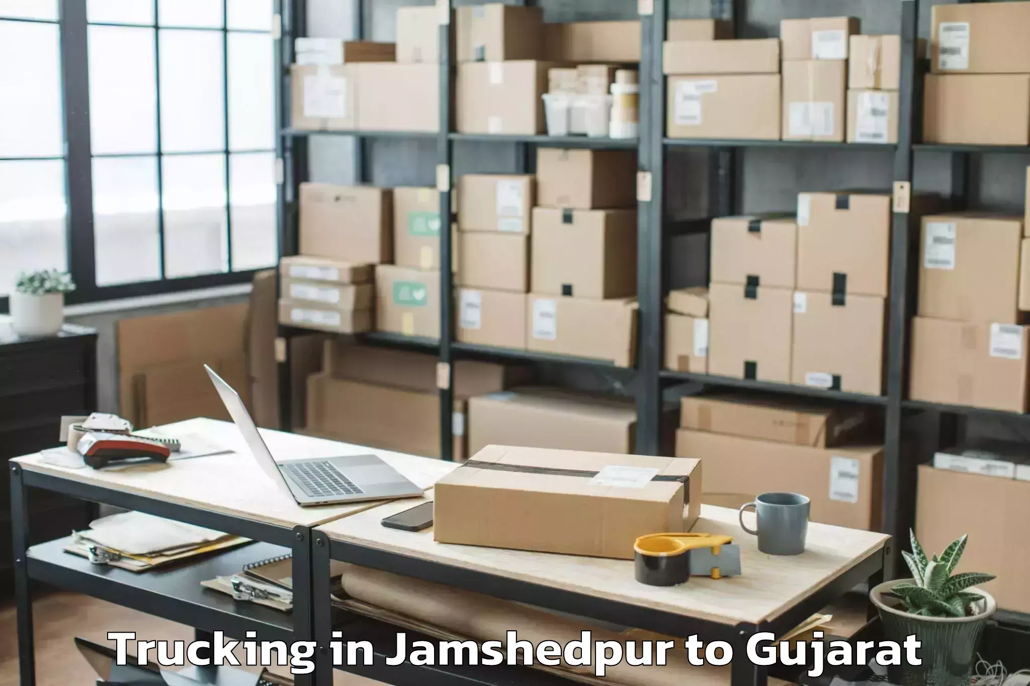 Book Your Jamshedpur to Crystal Mall Rajkot Trucking Today